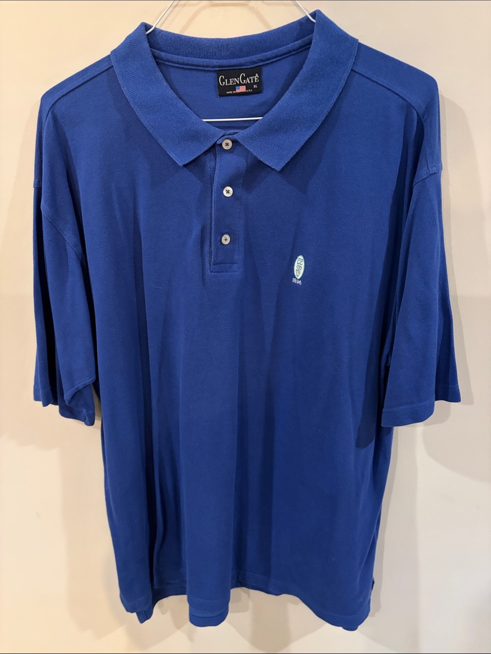 GlenGate Royal Blue Short-Sleeve Polo Golf Shirt Men's XL